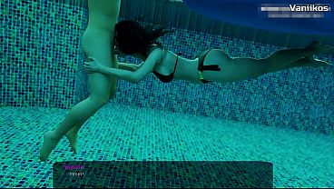 Hot underwater blowjob deepthroat from a gorgeous black-haired milf with a big ass and nice tits l My sexiest gameplay moments l Milfy City
