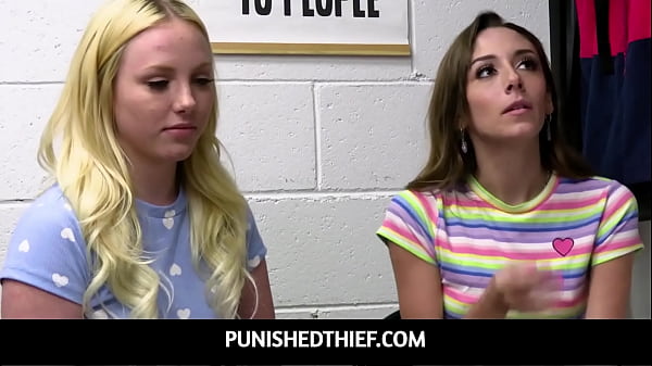Officer finds a solution to avoid charges on shoplifter teens dani blu dixie lynn
