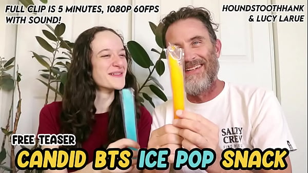 Candid BTS Ice Pop Snack with Lucy LaRue 