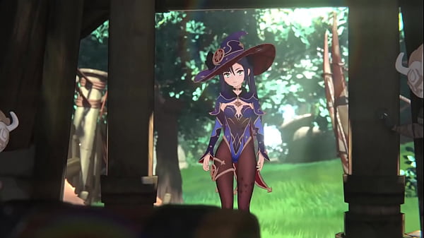 Genshin mommy Mona gets creampied 