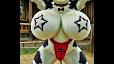 メスケモのウシによるおっぱいダンス 