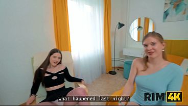 Rim4k threesome sex with a pinch of rimming