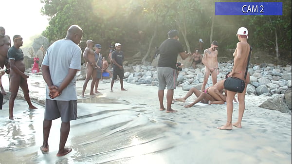 Daped-In-Public #2 : cute perfect body, OB NAT fucked in front of lot of people at the beach (DAP, anal, public sex, monster cocks, voyeur, perfect ass, ATM, 3on1) OB293 