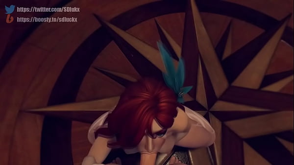 Windranger deepthroating and making a handjob 