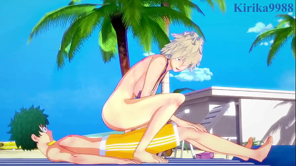 Himiko Toga and Mitsuki Bakugo and Izuku Midoriya intense sex. - My Hero Academia Hentai 