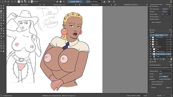 Big Tits_Ebony Speed paint