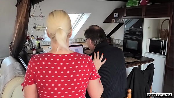 Boris cheating girlfriend fucks right behind my back