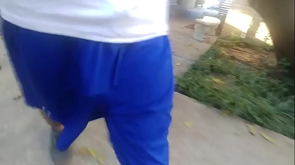curtis Jacobs from showing off massive bulge in an apartment complex. 
