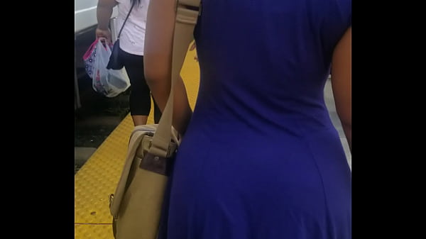 Thicc in a blue dress