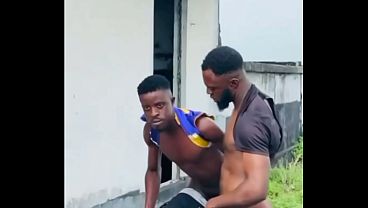 Two macho men fucking outdoor