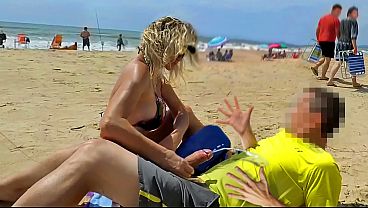 The stranger was indignant but cum in front of everyone