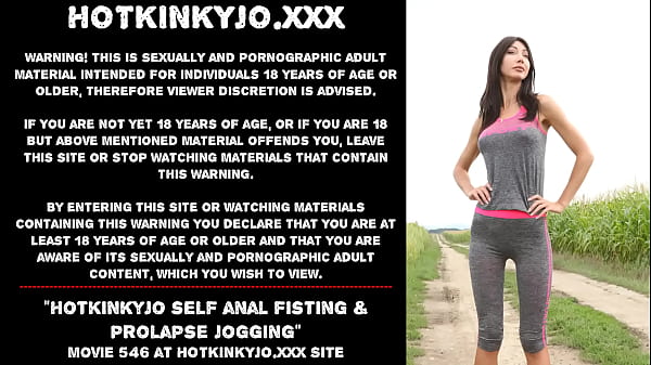 Hotkinkyjo_self anal fisting prolapse jogging