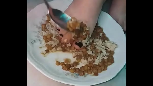 Goddess yumyum serves you weekly your fucking food and do not ever look up at me slave you don't deserve a spoon now suck everything from my feet and swallow