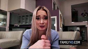 Skinny Stepdaughter Wants Stepdad's Big Cock So Bad 