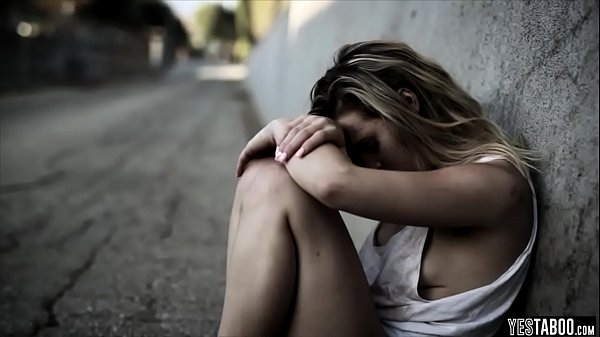 Poor petite teen gets man's help