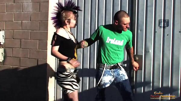 Tattooed Girl With A Mohawk Wears Fishnet Pantyhose While Bouncing On A Pecker thumbnail