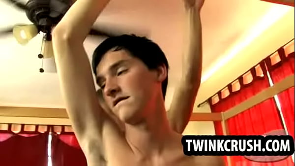 Horny Twink Tugging On His Cock While Getting Fucked thumbnail