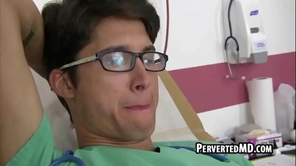 This sexy hunk doctor is getting blown in the office 