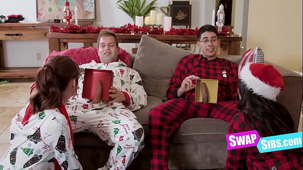 Christmas Fantasy - Prudish Teens Try Eachothers Stepbro's Cocks On Christmas