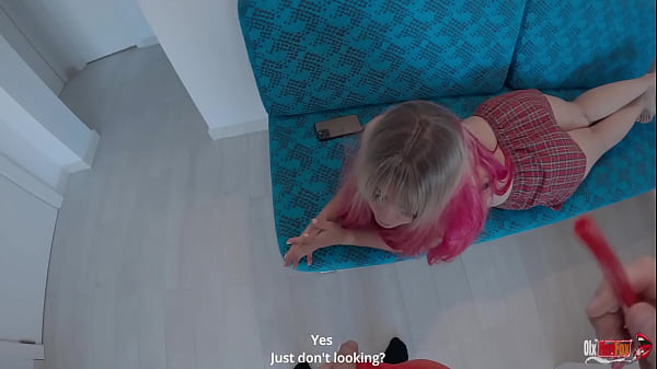 My stepsister got my dick instead of candy and i cum in her mouth