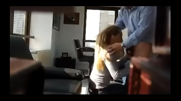 Office assistant sucking dick at work