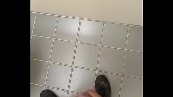 Stroking in a public stall 8