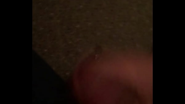 Jerking cock after spitting on it 