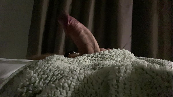 Pullingmy cockout from under_the towel