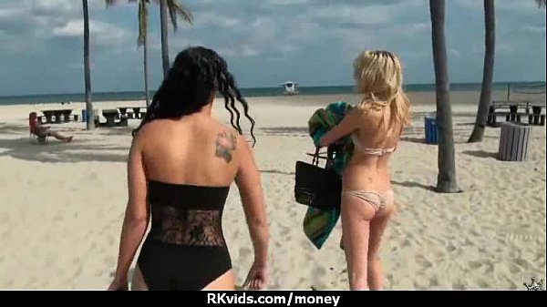 Sexy exhibitionist GFs are paid cash for_some public fucking 23