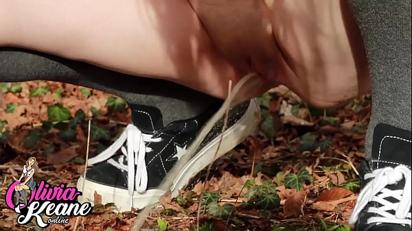 British Student Pissing In The Woods thumbnail