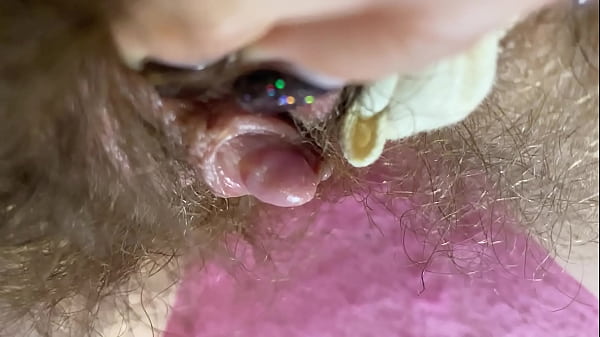 Extreme_Closeup Big clit Rubbing orgasm wet hairypussy
