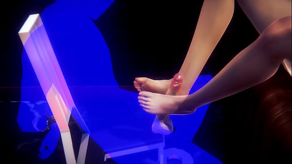 Yaoi Femboy - Sexy Sissy boy misionary position & footjob 