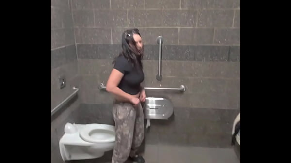 Play MP4 - Slut Wife Sneaking in Gas Station Restroom to get FUCKED