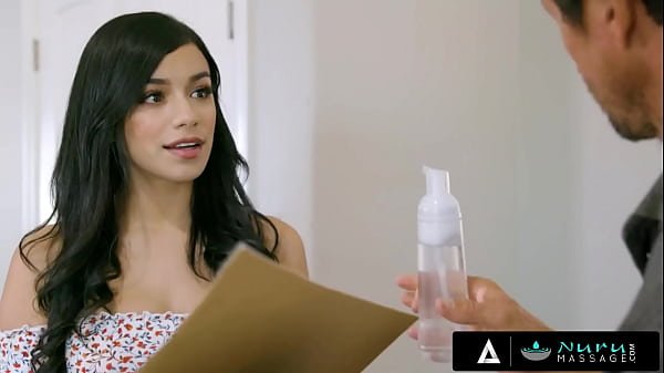 Naughty teen gives her stepdad his 1st nuru massage