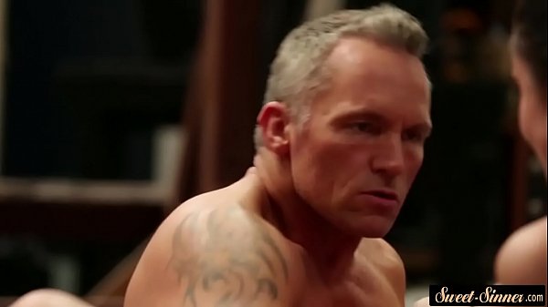 Teen babe banged by stepdad after workout 