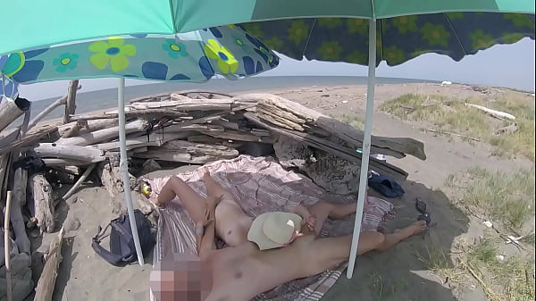 On A Nudist Beach In The Canary Islands, The Stepfather Touches His Stepdaughter's Pussy While She Masturbates His Cock Until She Cumshot - Misscreamy thumbnail
