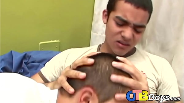 Latino twink ass played by huge dildo before passionate BJ