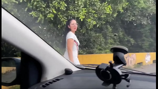 I stop_a stranger on a_public road I m_looking_for someone to fuck me on the road and I_get in_his car_let the_stranger_masturbate me and then_he takes_me to the forest to fuck me I m_a slut_horny