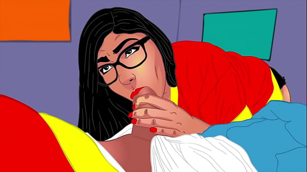 Mia's perfect bubble butt bet and intense blowjob parody_cartoon