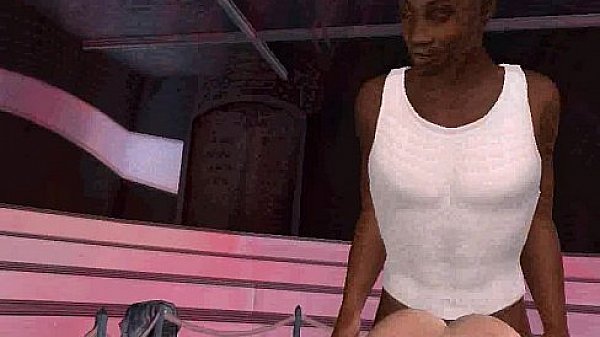 Sucking and fucking with a sexy interracila 3D threesome 