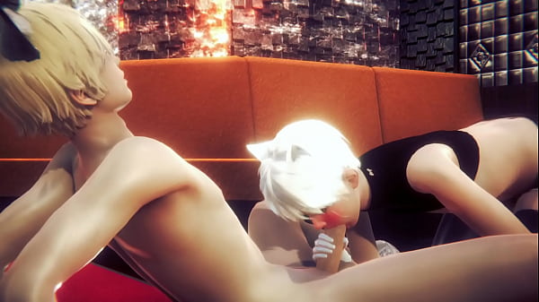 Yaoi Femboy - Alan Handjob and blowjob 