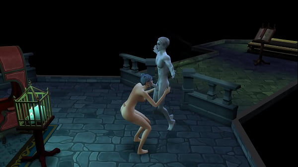 Vampire in lair blowjob 