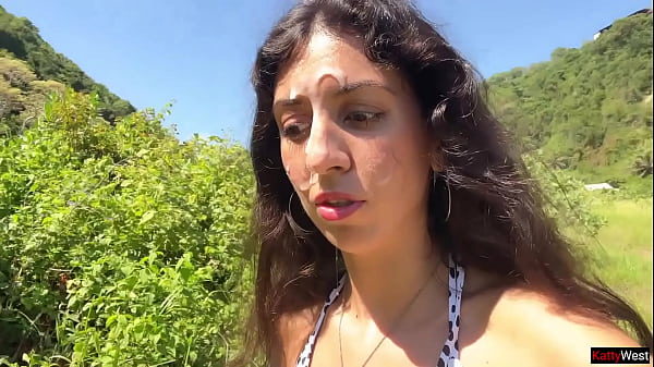 Walking with hot_cum on my face on a public beach_full of_people_Cumwalk