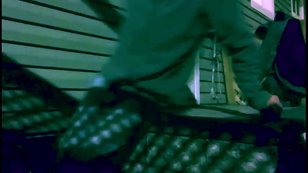 Play MP4 - Time Lapse Stop Frame stretch against steps at Night with Lattice Shadow Ass and Legs Effect