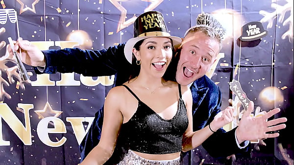 New Years Eve Quickie Before Parents Arrive Riding BF sFat Cock on theCouch Swallowing His Load Just_in Time_for Family Countdown