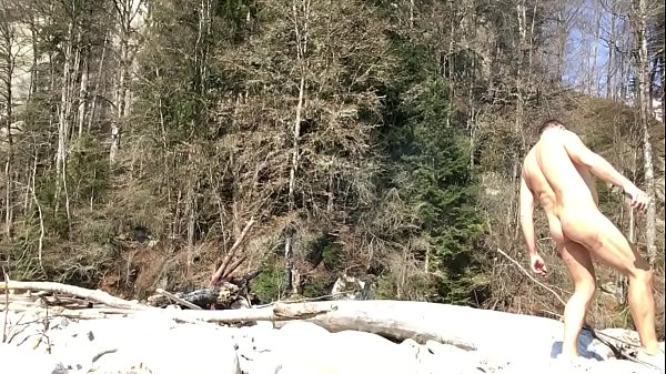 Play MP4 - uncut nudist chubby making fire