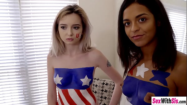 Blonde teen and her latinafriend_pussy fucked raw