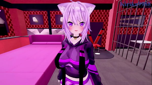 Nekomata Okayu and Omaru Polka intense sex. - Hololive VTuber POV Hentai 