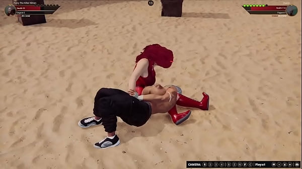 Ruby TheK Kitten VS Diabla Naked Fighter 3D
