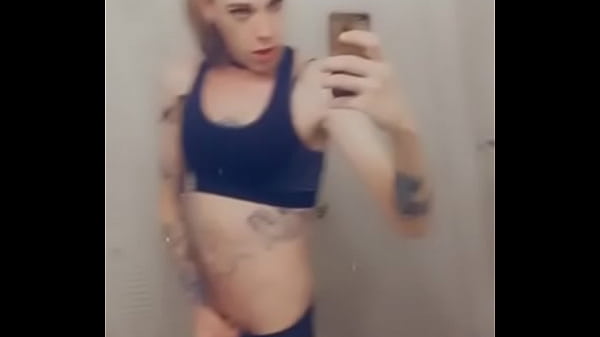 Hot Yoga Tranny Shows Off Body 